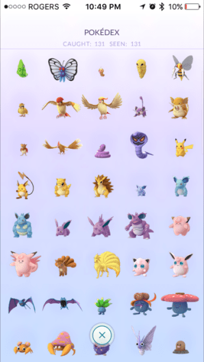 Pokemon Go Pokedex