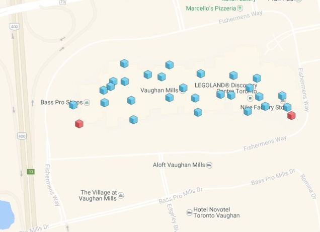 Vaughan Mills Mall PokeStops